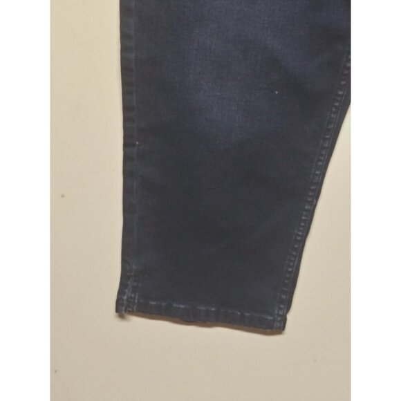 Liz Claiborne Jeans Sz 12 elastic waistband Sara Crop Denim Dark Blue STRETCH EC - Picture 8 of 9